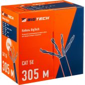 Кабель BigTech BT-CECR-009 медь UTP 4 пары, кат.5e AWG24 LSZH 305м оранж