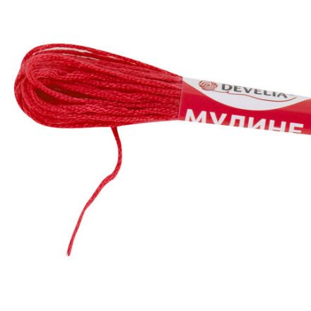 Нитки для вышивания (мулине), набор 10 цветов, 10 м, хлопок, DEVELIA (Девелиа), 665677