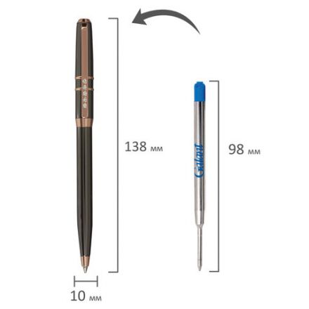 Ручка подарочная шариковая GALANT "SFUMATO GOLD", корпус металл, детали розовое золото, узел 0,7 мм, синяя, 143515