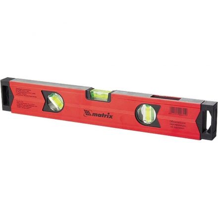 Уровень алюминиевый  усиленный Matrix магнитный, 800 мм, 3 глазка (34708)