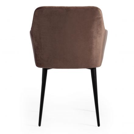 Кресло BREMO (mod. 708) ткань/металл, 58х55х83 см, высота до сиденья 48 см, коричневый barkhat 12/черный