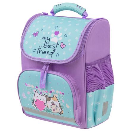 Ранец ПИФАГОР BASIC, 1 отделение, 3 кармана, эргономичная спинка, "Cat friends", 35х28х18 см, 272048 Ранец ПИФАГОР BASIC, 1 отделение, 3 кармана, эргономичная спинка, "Cat friends", 35х28х18 см, 272048