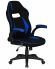 Кресло игровое DOBRIN RICK, черно-синяя ткань