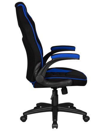 Кресло игровое DOBRIN RICK, черно-синяя ткань