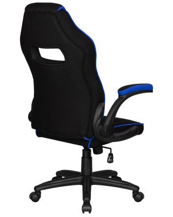 Кресло игровое DOBRIN RICK, черно-синяя ткань
