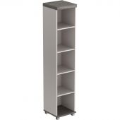 Стеллаж Д_ EASY Director узкий ДСП мел. Асканит/желез.кам 005.708