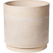 Горшок д/растений с вклад.конт.воды Круг.,ПЕСОЧНЫЙ (БЕЖЕВЫЙ),30л,H-16G35