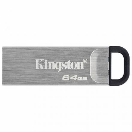 Флеш-диск 64 GB KINGSTON DataTraveler Kyson, разъем USB 3.2, серебряный, DTKN/64GB