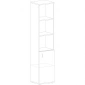 Шкаф -колонка MS_Агат полузакрытая АСС-24 серый