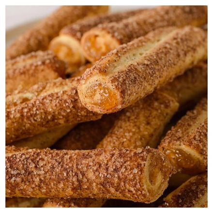 Печенье слоеное ПОЛЕТ "Лимоньерки" с яблоком и корицей, 500 г, картонная коробка, 1565