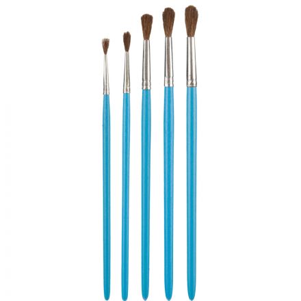 Кисть набор 5 шт КОМУС Три Богатыря пони кругая №1,2,3,4,5