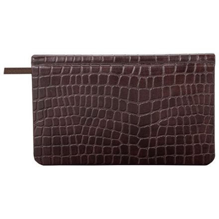 Еженедельник недатированный МАЛЫЙ ФОРМАТ А6 (95х155 мм) BRAUBERG "Alligator", кожзам, 64 л., коричневый, 126183