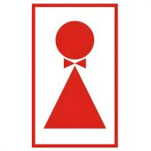 Знак вспомогательный "Туалет женский", 120х190 мм, пленка самоклеящаяся, 610041/В38, 610041/В 38