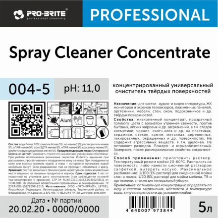 Чистящее средство универсальное для твердых поверхностей Pro-Brite Spray Cleaner Concentrate 5 л (концентрат)