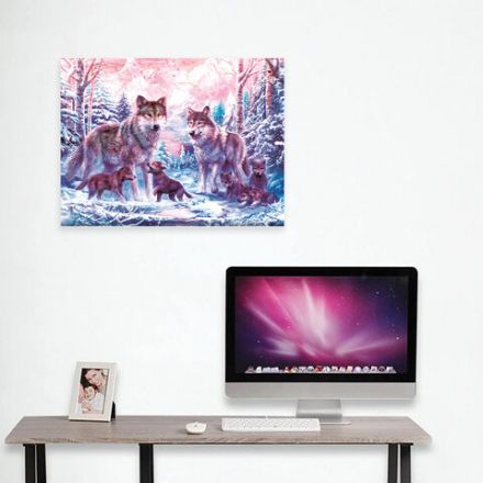 Картина стразами (алмазная мозаика) 30х40 см, ОСТРОВ СОКРОВИЩ "Волки", на подрамнике, 662423 Картина стразами (алмазная мозаика) 30х40 см, ОСТРОВ СОКРОВИЩ "Волки", на подрамнике, 662423