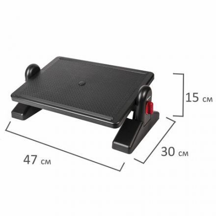 Подставка для ног BRAUBERG офисная, 41,5х30 см, с фиксаторами, черная, 531487 Подставка для ног BRAUBERG офисная, 41,5х30 см, с фиксаторами, черная, 531487