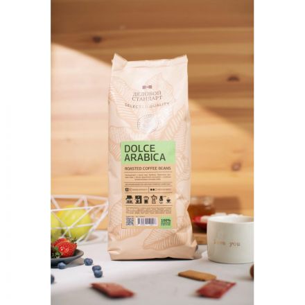 Кофе натуральный жареный в зернах Деловой Стандарт Dolce Arabica, 1кг