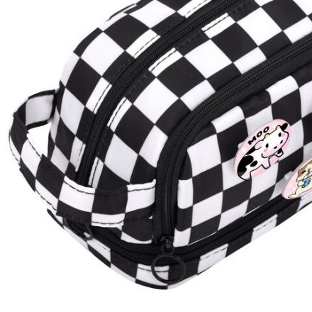 Пенал-органайзер HEIKKI (ХЕЙКИ) с ручкой, значки, 2 отделения, откидная планка, 22x13х10 см, "Black&White", 273601 Пенал-органайзер HEIKKI (ХЕЙКИ) с ручкой, значки, 2 отделения, откидная планка, 22x13х10 см, "Black&White", 273601