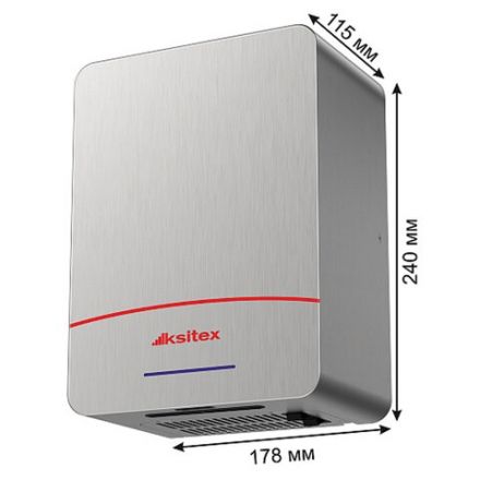 Cушилка для рук KSITEX М-1100АС Turbo, 1100 Вт, бесщеточная, металлическая, M-1100 AC Cушилка для рук KSITEX М-1100АС Turbo, 1100 Вт, бесщеточная, металлическая, M-1100 AC