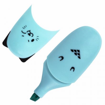 Набор текстовыделителей мини 6 ЦВЕТОВ BRAUBERG KIDS "CUTE CATS PASTEL", линия 1-5 мм, 152436