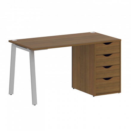 Home Office Стол письменный VR.SP-3-138.4.A Орех/Серый металл 1380*720*750