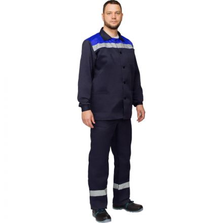 Костюм рабочий летний муж. л16-КПК с СОП син/вас (р.48-50) 158-164