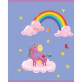 Тетрадь общая А5 48л №1School Волш Единорог гол ,клет,скреп., ВД-лак