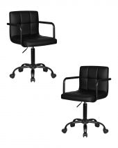 Набор 2 шт Офисное кресло для персонала DOBRIN TERRY BLACK, чёрный Набор 2 шт Офисное кресло для персонала DOBRIN TERRY BLACK, чёрный