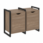 Loft Тумба на регулируемых опорах наборная. Вариант №2 VR.L-TN-2.O Дуб аризона/Чёрный металл 970*460*719