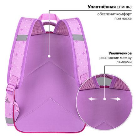 Рюкзак ПИФАГОР SCHOOL, 1 отделение, 3 кармана, "Fluffy akita", 38x28х14 см, 272084