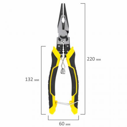 Длинногубцы многофункциональные 12 в 1, 220 мм, CR-V – хромванадиевая сталь, ГРАНДМАСТЕР, LNP-220, 671254 Длинногубцы многофункциональные 12 в 1, 220 мм, CR-V – хромванадиевая сталь, ГРАНДМАСТЕР, LNP-220, 671254