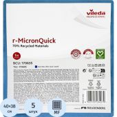 Салфетки хозяйственные Vileda р-МикронКвик 40х38 см синие 170635 5шт/уп