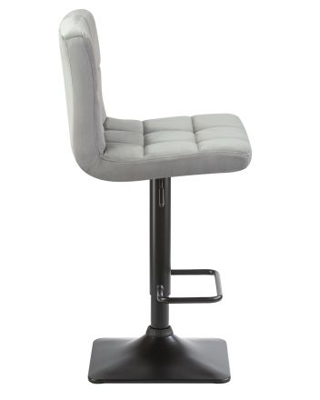 Набор 2 шт Стул барный DOBRIN DOMINIC, серый велюр (MJ9-75)