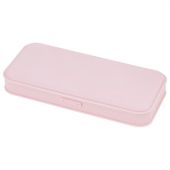 Пенал пластиковый BRAUBERG, пастельный розовый, С НАКЛЕЙКАМИ, 21х9х3 см, 272271