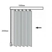 Жалюзи VD_0MX Вертикальные тканевые ЛАЙН 150x200 серый Жалюзи VD_0MX Вертикальные тканевые ЛАЙН 150x200 серый