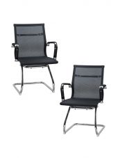 Набор 2 шт Офисное кресло для посетителей DOBRIN CODY MESH, чёрный