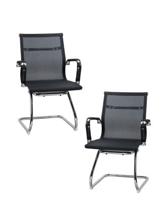 Набор 2 шт Офисное кресло для посетителей DOBRIN CODY MESH, чёрный