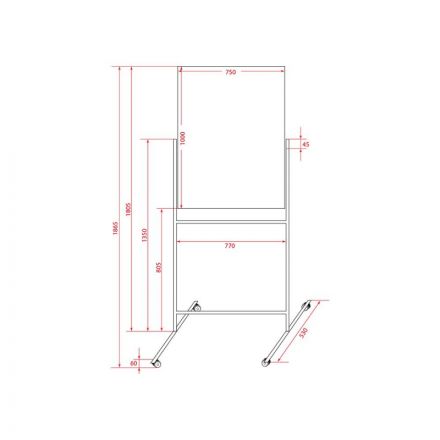 Доска магнитно-маркерная 75x100 BoardSYS Twist, мобильн., поворотн Доска магнитно-маркерная 75x100 BoardSYS Twist, мобильн., поворотн