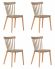Набор 4 шт Стул обеденный DOBRIN THEO, ножки светлый бук, цвет бежевый (GR-03)