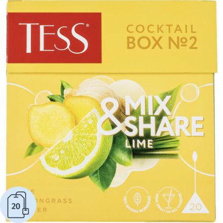 Чай TESS Коктейль Бокс№2 Лайм, 20пир 1761-12 Чай TESS Коктейль Бокс№2 Лайм, 20пир 1761-12