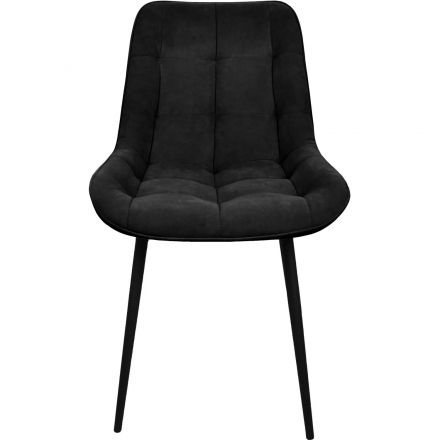 Стул GL_Флоренция-ЭРГО ЭМАЛЬ ЧЕРНЫЙ МУАР Catania Black/черный