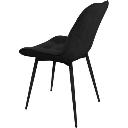 Стул GL_Флоренция-ЭРГО ЭМАЛЬ ЧЕРНЫЙ МУАР Catania Black/черный