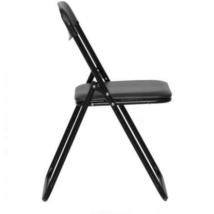 Стул UA_JACK BLACK каркас черный, к/з черный V-4 Стул UA_JACK BLACK каркас черный, к/з черный V-4