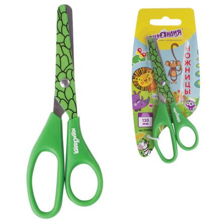 Ножницы ЮНЛАНДИЯ "САФАРИ", 130 мм, с цветной печатью, картонная упаковка с подвесом, ассорти, 236986 Ножницы ЮНЛАНДИЯ "САФАРИ", 130 мм, с цветной печатью, картонная упаковка с подвесом, ассорти, 236986