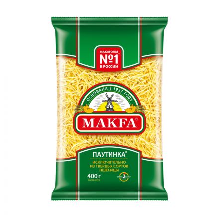 Макароны Макфа Вермишель Паутинка группа А в/с, 400 г