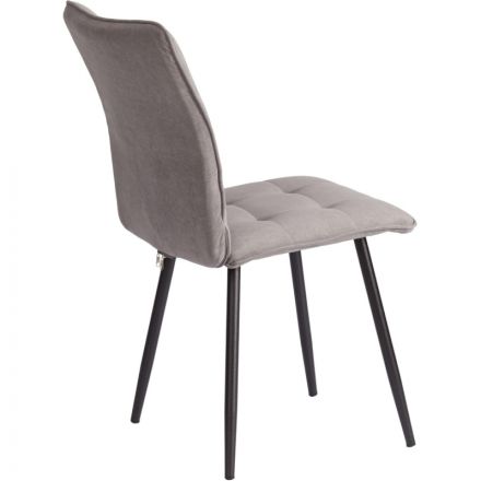 Стул Комус Мебель Flame велюр , 41х55х89, серый/черный Стул Комус Мебель Flame велюр , 41х55х89, серый/черный