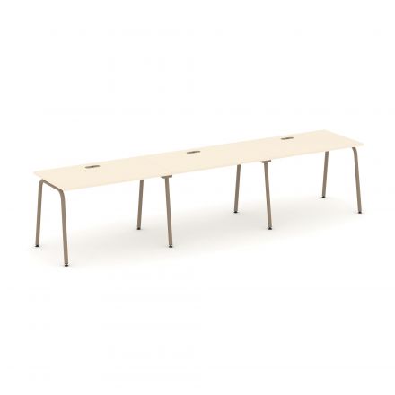 Estetica Рабочая станция на 3 места ES.RS-3.2-LK Сатин/Латте металл 3540*730*750