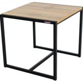 Стол журнальный TI_Attache Онега-3 490x490x455 мет черр/ЛДСП дуб вотан