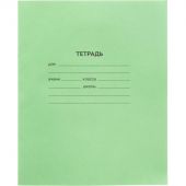 Тетрадь в зеленом офсете  12л., косая линия, штука, внутр.блок 100