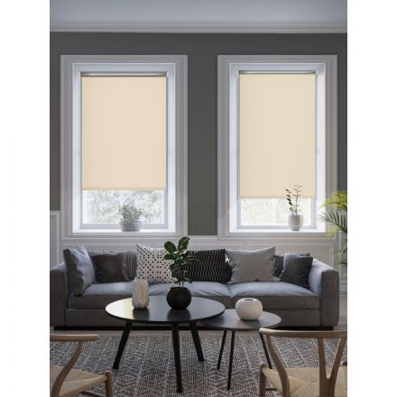 Рулонная штора Комус Мебель blackout silver 537837 V5, 90х160, бежевый